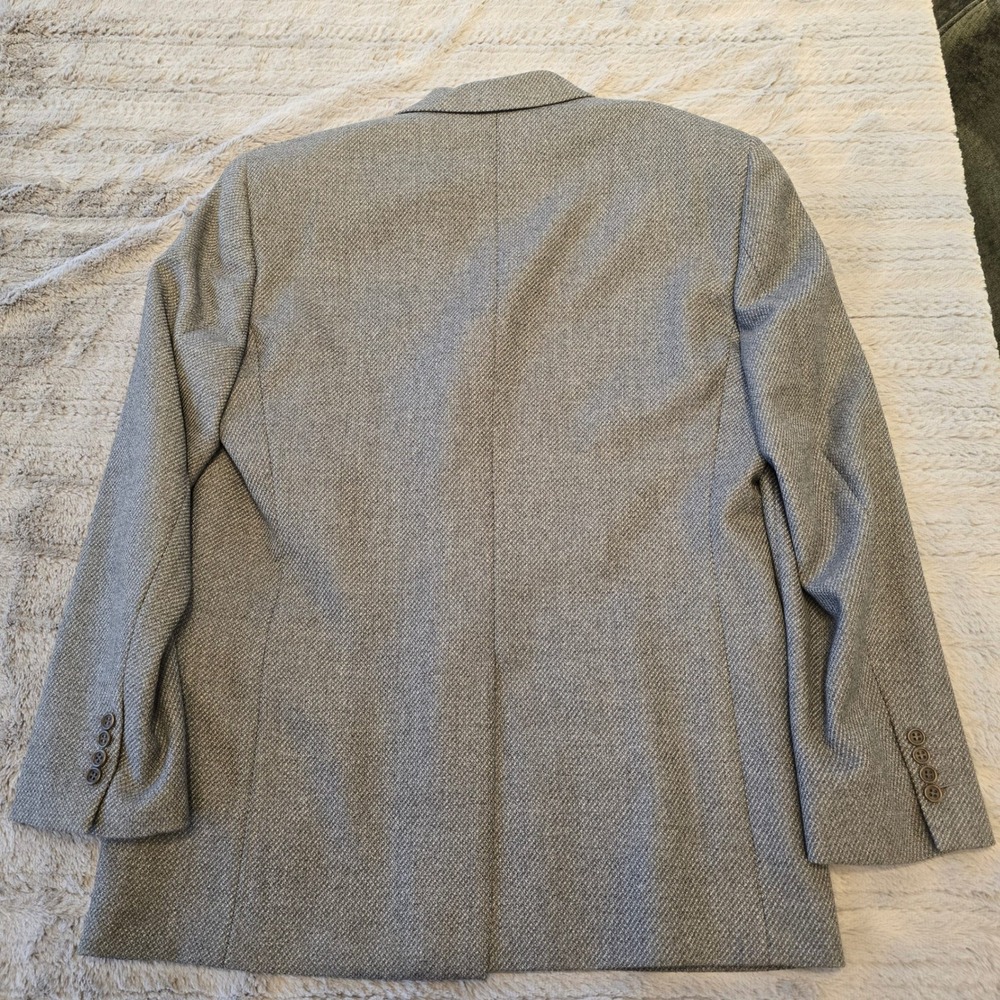 Valentino Uomo Grey Virgin Wool Blazer Sport Coat Mens 54R Vintage Italy - Picture 6 of 6